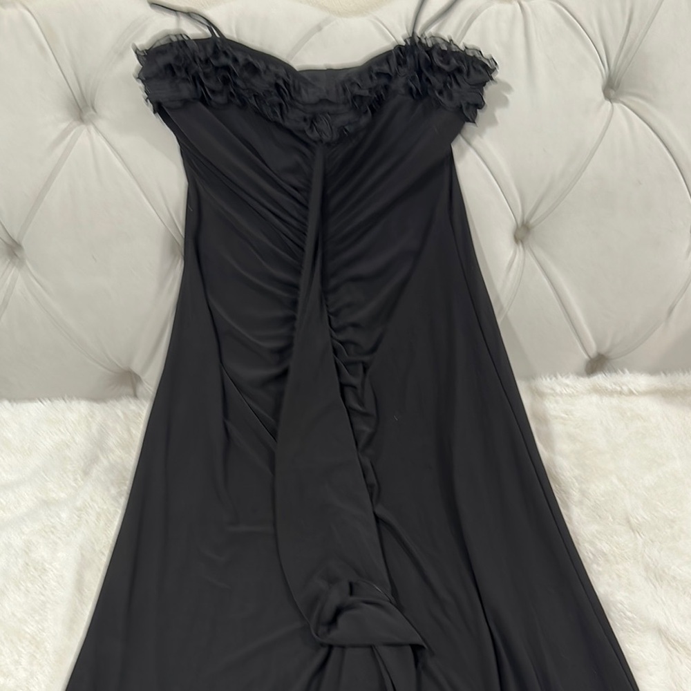 Onyx Black Ruffled Dress - Picture 6 of 8